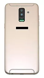 Задняя крышка корпуса Samsung Galaxy A6 Plus Dual (2018) A605 со стеклом камеры Original Gold