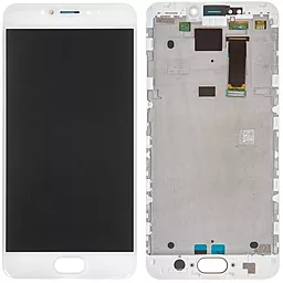Дисплей Meizu MX6 (M685) з тачскріном і рамкою, оригінал, White