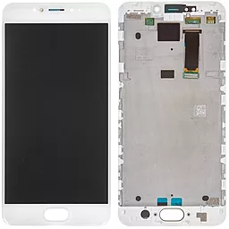 Дисплей Meizu MX6 (M685) с тачскрином и рамкой, оригинал, White - фото Дисплей Meizu MX6 (M685) с тачскрином и рамкой, оригинал, White