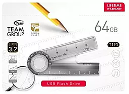 Флешка Team 64GB T193 Nickel Black (TT19364GF01) - мініатюра 4