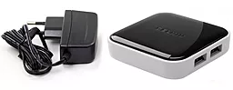 хаб Belkin USB 2.0, Slim, 4 порта, активный с БП, Black/White - миниатюра 3