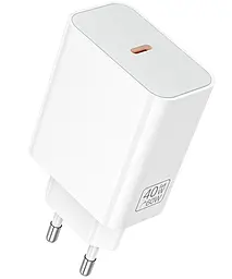 Сетевое зарядное устройство Borofone BA109A Star 40w GaN PD USB-C fast charger White - фото Сетевое зарядное устройство Borofone BA109A Star 40w GaN PD USB-C fast charger White