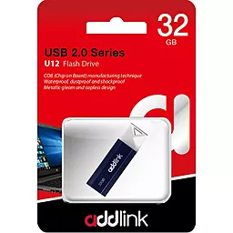 Флешка AddLink U12 32GB USB 2.0 (ad32GBU12D2) Dark Blue - мініатюра 2