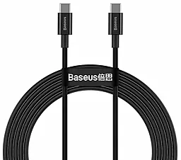 Кабель USB PD Baseus Superior 20V 5A 2M USB Type-C - Type-C Cable Black (CATYS-C01)