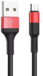 Кабель Hoco X26 Xpress USB-A - micro USB 10w 1м cable Black/Red - фото Кабель Hoco X26 Xpress USB-A - micro USB 10w 1м cable Black/Red