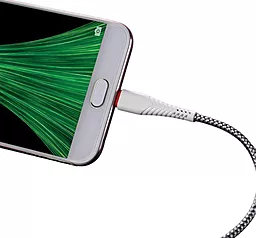 Кабель Borofone BX25 Powerful USB-A - micro USB 12w 2.4a 1м cable White - мініатюра 4