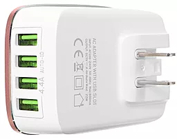 Мережевий зарядний пристрій LDNio Home Charger 4USB 4.4A White (DL-A4404) - мініатюра 5
