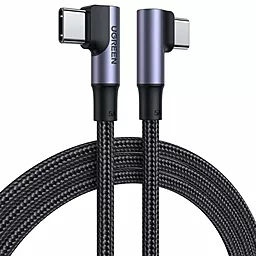 USB PD Кабель Ugreen US335 Aluminium Shell Braided 100W 5A USB Type-C - Type-C Cable Black