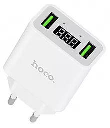 Сетевое зарядное устройство Hoco C25A Cool Double Port White (EU)