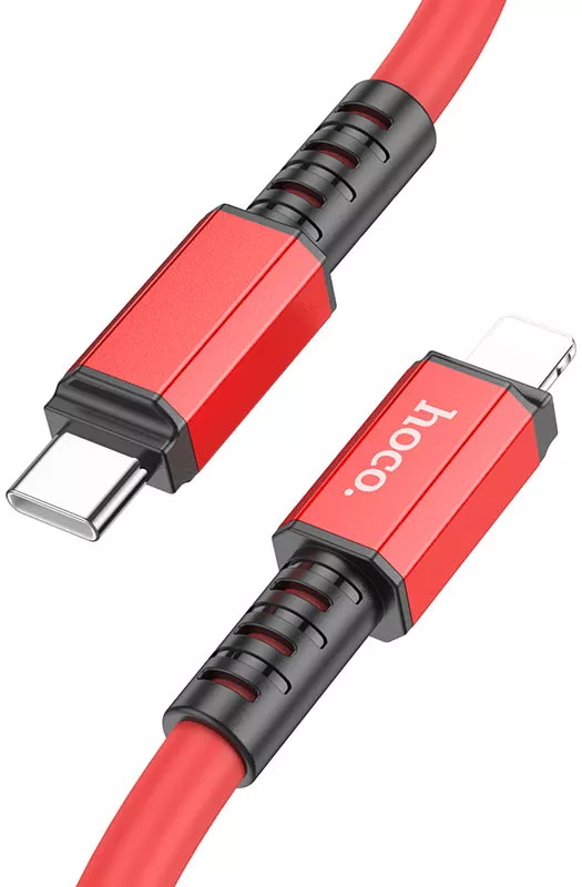 Кабель Hoco X85 Strength USB Type-C - Lightning 20w 3a 1м PD сable Red - фото 3