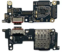 Нижняя плата Xiaomi 12T / 12T Pro / Redmi K50 Ultra с разъемом зарядки, Sim-карты, микрофоном