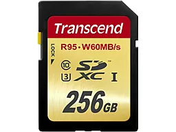 Карта памяти Transcend SDXC 256GB Ultimate Class 10 UHS-I U3 (TS256GSDU3)