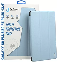 Чехол для планшета BeCover Soft Edge с креплением для стилуса для Samsung Galaxy Tab S9 Plus (SM-X810/SM-X816), S9 FE Plus (SM-X610/SM-X616) 12.4" Light Blue (710407) - фото Чехол для планшета BeCover Soft Edge с креплением для стилуса для Samsung Galaxy Tab S9 Plus (SM-X810/SM-X816), S9 FE Plus (SM-X610/SM-X616) 12.4" Light Blue (710407)