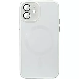 Чехол Epik TPU+Glass Sapphire Midnight with MagSafe для Apple iPhone 12 White