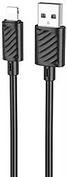 Кабель Hoco X88 Gratified USB-A - Lightning 12w 2.4a 1м cable Black - фото Кабель Hoco X88 Gratified USB-A - Lightning 12w 2.4a 1м cable Black