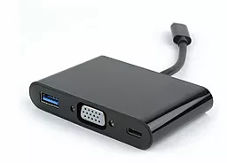 Мультипортовый USB Type-C хаб (концентратор) Cablexpert USB-C -> VGA/USB 3/Type-C Power