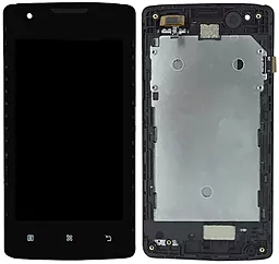 Дисплей Lenovo IdeaPhone A1000 с тачскрином и рамкой, Black