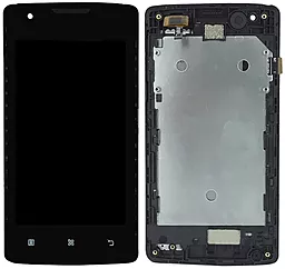 Дисплей Lenovo IdeaPhone A1000 с тачскрином и рамкой, Black - фото Дисплей Lenovo IdeaPhone A1000 с тачскрином и рамкой, Black