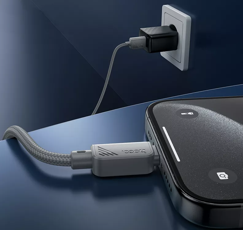 Кабель Hoco X113 USB-A - Type-C 15w 3a 1м cable Gray - фото 3