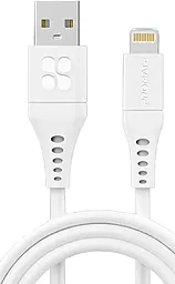 Кабель Promate USB-A - Lightning 12w 2.4a 2м cable White - фото Кабель Promate USB-A - Lightning 12w 2.4a 2м cable White