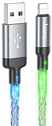 Кабель Hoco U112 LED Shine USB-A - Lightning 12w 2.4a 1м cable RGB - фото Кабель Hoco U112 LED Shine USB-A - Lightning 12w 2.4a 1м cable RGB