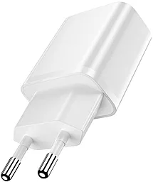 Сетевое зарядное устройство Borofone BA52A Gamble 2.1a home charger + Lightning cable white - миниатюра 6