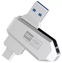 Флешка XO U50 Type-C + USB 3.0 32GB  Silver