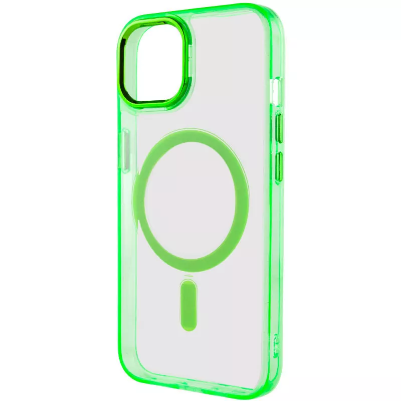 Чехол Epik Iris with MagSafe для Apple iPhone 14 Light Green - фото 3