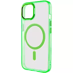 Чехол Epik Iris with MagSafe для Apple iPhone 14 Light Green - миниатюра 3 Чехол Epik Iris with MagSafe для Apple iPhone 14 Light Green - миниатюра 3