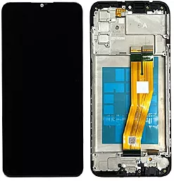 Дисплей Samsung Galaxy A03s A037 (162mm) с тачскрином и рамкой, Black