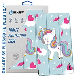 Чехол для планшета BeCover Smart Case для Samsung Galaxy Tab S9 Plus, S9 FE Plus 12.4" Unicorn (710385) - фото Чехол для планшета BeCover Smart Case для Samsung Galaxy Tab S9 Plus, S9 FE Plus 12.4" Unicorn (710385)