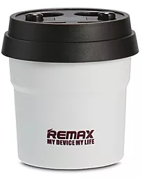 Автомобільний зарядний пристрій Remax Coffee Cup Car Charger 2 USB 3.1A + LCD White (CR-2XP)