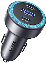 Автомобильное зарядное устройство Ugreen EC307 30w 2xUSB-C/USB-A ports charger Grey (45843) - фото Автомобильное зарядное устройство Ugreen EC307 30w 2xUSB-C/USB-A ports charger Grey (45843)