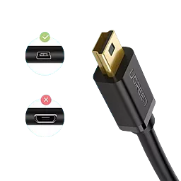 USB Кабель Ugreen US132 10w 2.1a Mini USB cable black - мініатюра 5