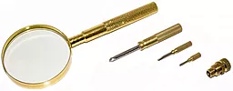 Лупа ручна Magnifier MG18148 Gold 65мм/5х