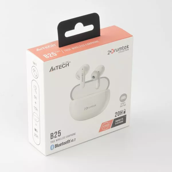 Навушники A4Tech B25 Grayish White - фото 8