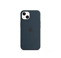 Чехол Apple Silicone Case Full with MagSafe and SplashScreen для Apple iPhone 13  Abyss Blue - миниатюра 2