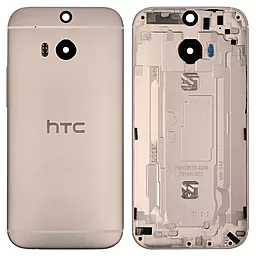 Задняя крышка корпуса HTC One M8 со стеклом камеры Original Gold