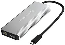 Мультипортовый USB Type-C хаб J5create 6-in-1 USB3.2 gray (JCD403-N) - фото Мультипортовый USB Type-C хаб J5create 6-in-1 USB3.2 gray (JCD403-N)
