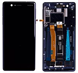Дисплей Nokia 3 Dual Sim TA-1032 + Touchscreen with frame (original) Blue