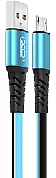 Кабель XO NB154 USB-A - micro USB 10w 1м cable Blue - фото Кабель XO NB154 USB-A - micro USB 10w 1м cable Blue
