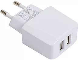 Мережевий зарядний пристрій PowerPlant 2.1a 2xUSB-A ports home charger white (SC230242)