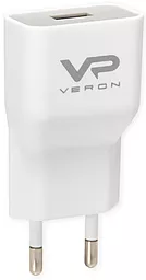 Сетевое зарядное устройство с быстрой зарядкой Veron AD-19 USB 3.0 Home Charger QC2.0 2A White