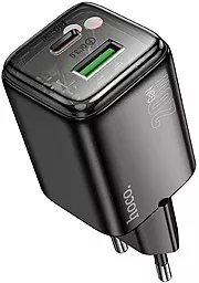 Сетевое зарядное устройство Hoco N52 20w PD/QC USB-C/USB-A ports fast charger black - фото Сетевое зарядное устройство Hoco N52 20w PD/QC USB-C/USB-A ports fast charger black