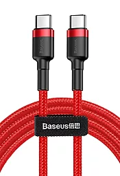 Кабель USB PD Baseus Cafule 60W 3A USB Type-C - Type-C Cable Red/Black (CATKLF-G09)