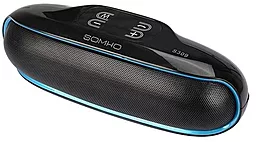 Колонки акустические SOMHO S309 Black-Blue - фото Колонки акустические SOMHO S309 Black-Blue