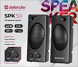 Колонки акустические Defender SPK-50 Black (65150) - миниатюра 3