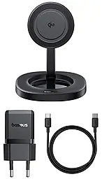 Бездротова док-станція Baseus 15w wireless charger black (P10282103123-00) - фото Бездротова док-станція Baseus 15w wireless charger black (P10282103123-00)