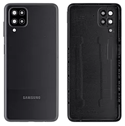Задняя крышка корпуса Samsung Galaxy A12 A125 / Galaxy A12s A127 / Galaxy M12 M125 с боковыми кнопками и со стеклом камеры Black