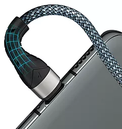 Кабель XO NB209 Braided USB-A - Lightning 12w 2.4a 1м cable Silver - миниатюра 2 Кабель XO NB209 Braided USB-A - Lightning 12w 2.4a 1м cable Silver - миниатюра 2